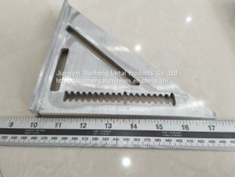 Aluminum 7 Inch Triangular Ruler Metric Measuring Ruler Triangle Angle Protractor photo-3