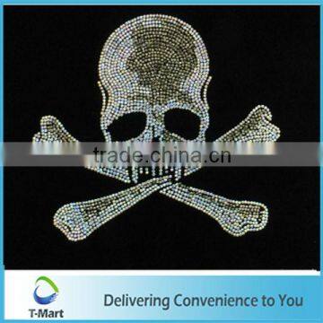 2015 iron on skull king rhinestone