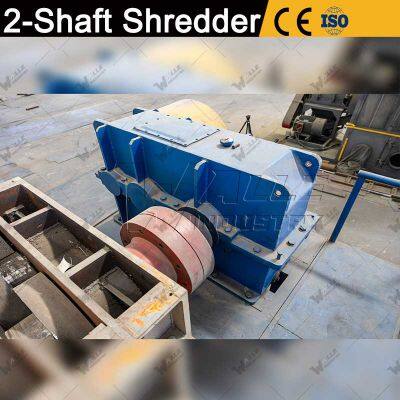 Hot Sale Twin Shaft Shredder Iron Car Shredder Carbon Steel Sheets Scrap Metal Can Crusher Machine Factory