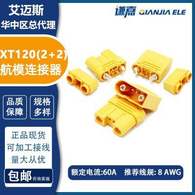 Amass 60A XT120 With 2 Signal Pins High Current Battery Connectors