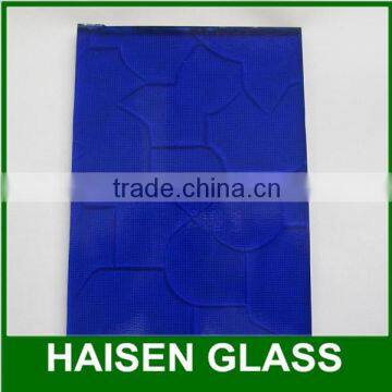 3mm 4mm 5mm blue pattern glass with good quality and low price