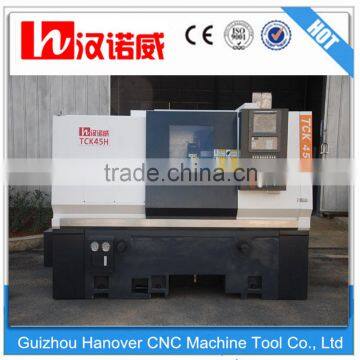 cnc metal lathe machine for sale-TCK45H specification of 8'' hydraulic chuck,8/12 station tool turret,hydraulic tailstock