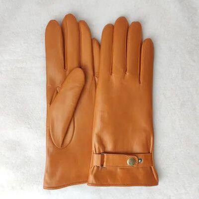 High Quality Sheepskin Leather Gloves Touch Screen Winter Gloves for Women photo-4
