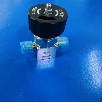High Purity Ss 316L Low Pressure NPT Fitting Diaphragm Valve for Semiconductor photo-5