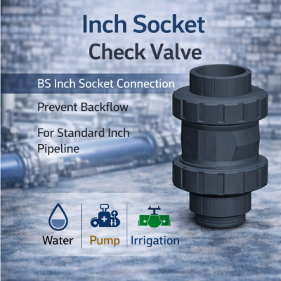 Поливинилхлоридный обратный клапан с гнездом BS в дюймах для водной системы