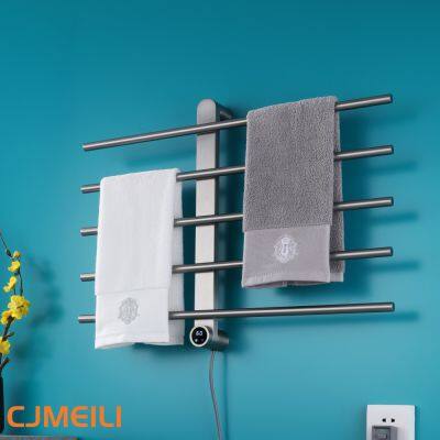 Bathroom Electric Heated Towel Rack, Towel Warmer for Bathroom, Wall Mounted Stainless Steel,5 Colours photo-4
