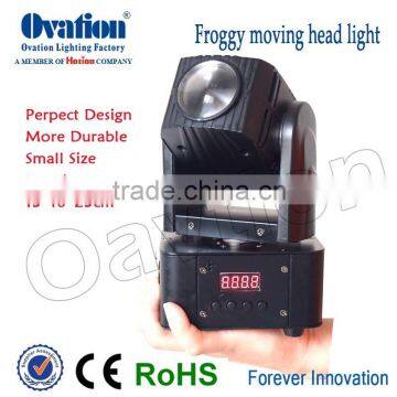 Hotselling Small Stage Lighting Dj Equipment 10 Watt Rgbw 4in1 Led Beam Mini Moving Head Light stage light