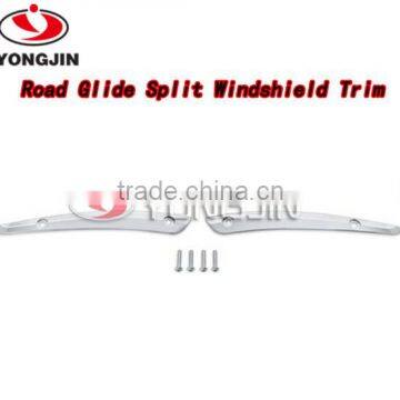 Motorcycles & Automobiles Metal Material Chrome Color Windshield Trim for Harley Road Glide photo-2