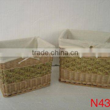 SET OF 2 WILLOW& SEAGRASS BASKET