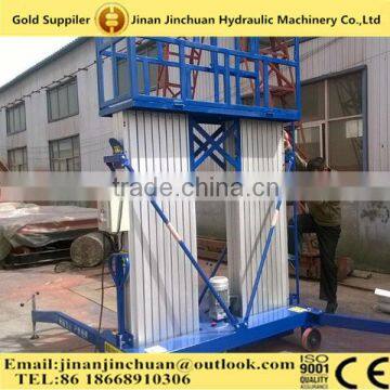 Aluminium Double Mast Aerial Working Man Platform Lift Table