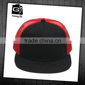 Custom Promotion Flat Sport Hip Hop Trucker Cap Wtih Plastic Adjustable Closure