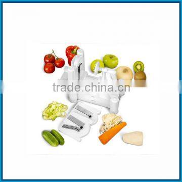 Plastic Vegetable Fruit Peeler Tri-blade Shredder Cutter and Chopper