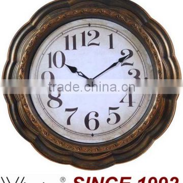 24 Inch Plastic Material Antique Color Plastic Wall Clock