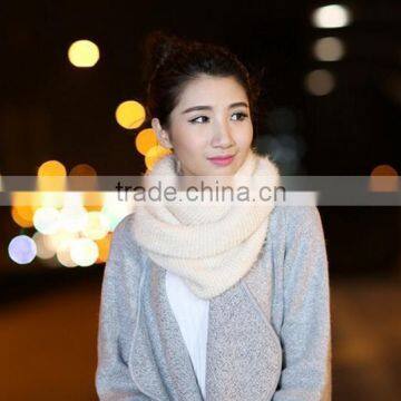 New Style Korean Fashion Soft Plain Knitted Lady Wool Neck Warmer photo-4