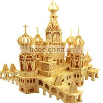 high quality custom 3d wooden puzzle stadium