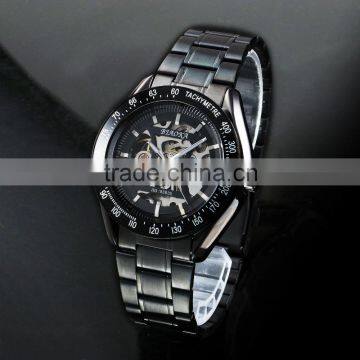 2016 Brand New Brand Luxury Fashion Casual Skeleton Stainless Steel Men Watch Wrist Watch WM436