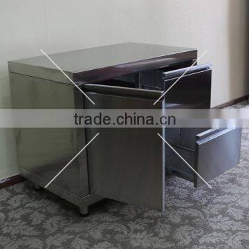 New style stainless steel kitchen cabinet with door and two drawers/kitchen cabinet for storage