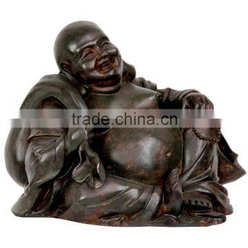 Oriental Furniture Sitting Happy Buddha Statue