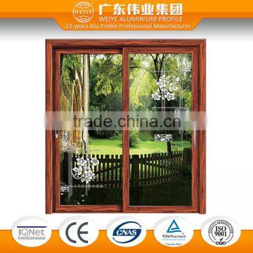 Interior home insulating glass sliding wooden door