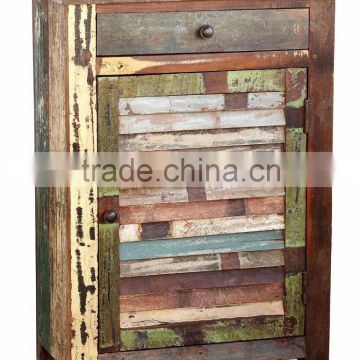 RECYCLE WOOD ANTIQUE BED SIDE CABINET , WOODEN BED SIDE CABINET