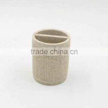 Lattice Pattern Polyresin Sandstone Bathroom Accessories Set photo-5