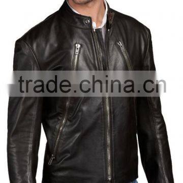 COOL AND STYLISH MENS LEATHER BIKER JACKET