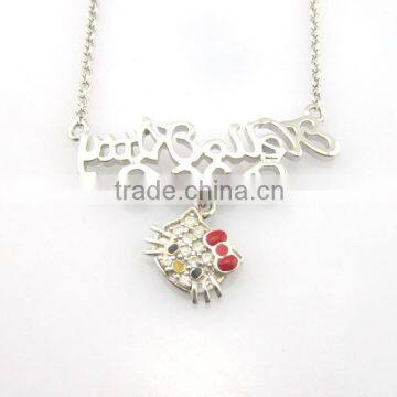 personalized hello kitty letter necklace for girls kids