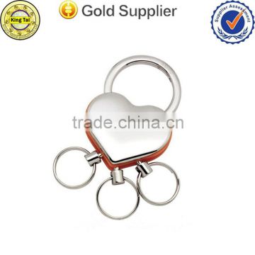 Wholesale heart shape high quality metal multifunction keychain