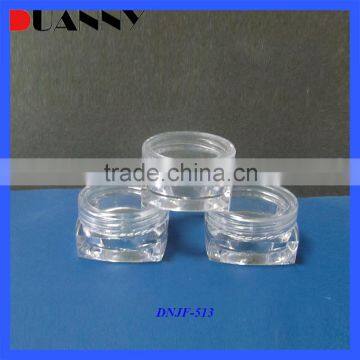 Square Plastic Clear Powder Jar Packaging,Square Clear Powder Jar