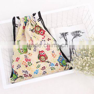 Factory direct! 2016 new customized cotton drawstring bag long