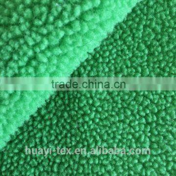 Dynamic Green 100% Polyester Sherpa Fabric photo-2