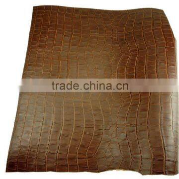 Best Quality 1.4 1.6mm Brown Alligator Embossed Leather