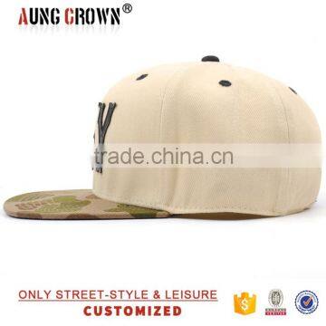 New Design Style 6 Panel Leather Patch Snapback Hats photo-4