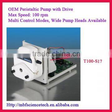 OEM Peristaltic Pump with Drive, Model: T100-S17, Speed: max. 100rpm, Control Mode: Dial switch with external signal (0-5V)