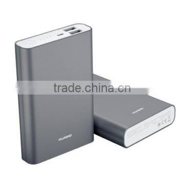 Huawei AP007 13000 mAh Ultra Slim 2 Port Powerbank- Grey