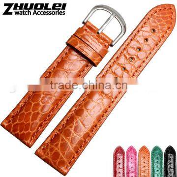 18|20|22mm High Quality Imported Alligator Leather With Fashionable Stainless Steel Buckle