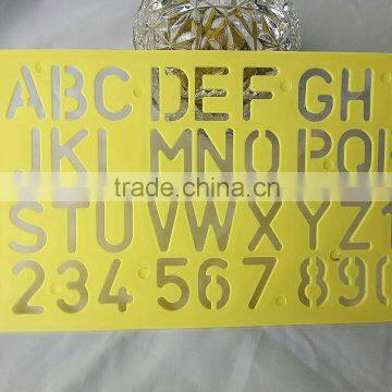 2015 Hot Factory Direct Sale OEM High Quality Plastic Letter Stencil Ruler school stationery