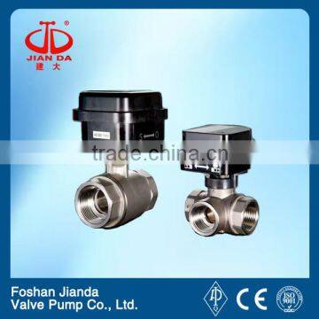 stainless steel threaded 2 or 3 way electric ball valve