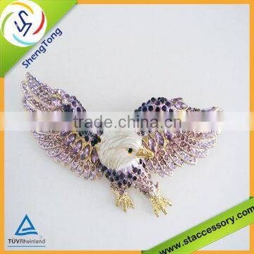 ew Design hawk Shape Costume Rhinestone Brooches Wholesale In Factory