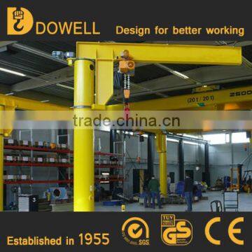 High quality fix column free standing 1-10t jib crane design calculation