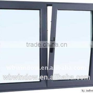 American style pvc tilt and turn window, office casement windows