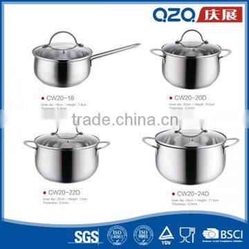 Thick materials stainless steel durable and easy to clean cookware