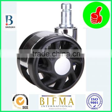 BL swivel electroplated 2.5 inch nylon furniture or medical caster wheels with steel grip ring