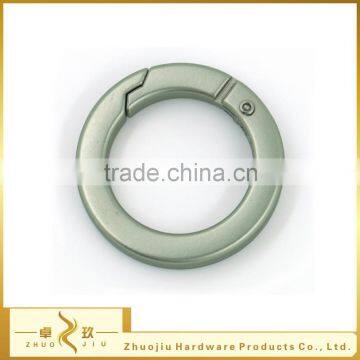 High quality Zinc alloy 22mm silver round flat gate metal hook ring