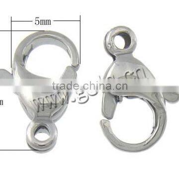 5x10x3mm 304 Stainless Steel Stainless Steel Lobster Claw Clasp 704984