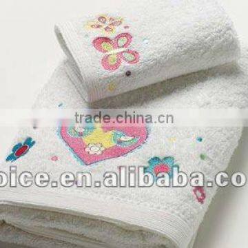 towel set embroidery new style pure 100%cotton bath towel