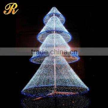 Outdoor led dancing clear acrylic giant christmas tree