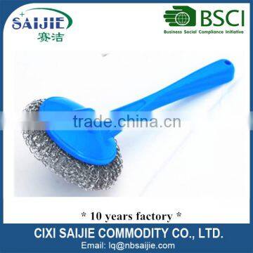 Superior plastic handle galvanized scouring pads