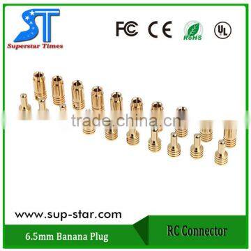 6.5mm Banana Plug Terminal Connectors Male Female for RC Motor ESC Battery Part