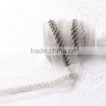 2016 new products sew on plastic beaded trimming accessory for ladies garment mesh trim